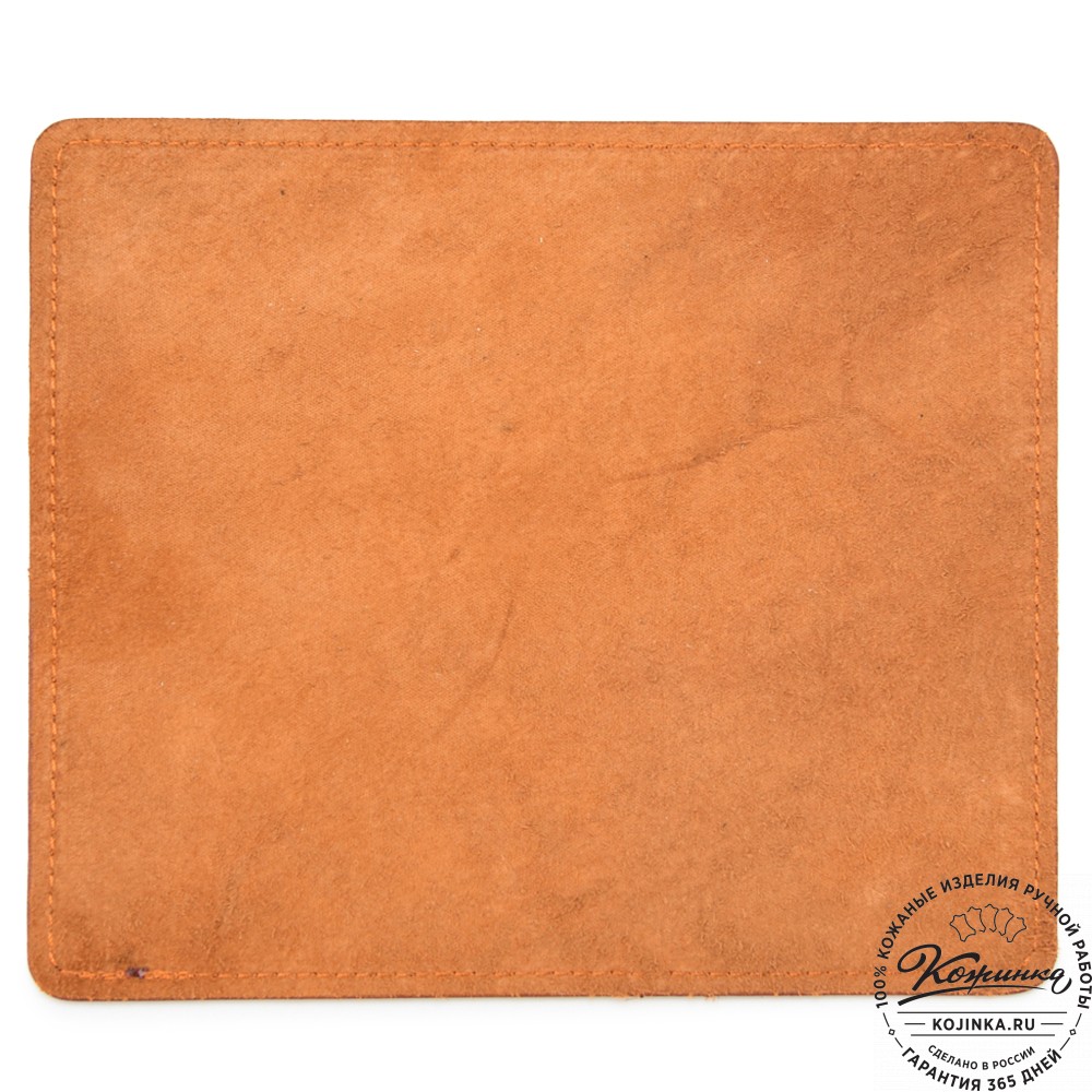 Кожаный коврик для мыши малый (рыжий)